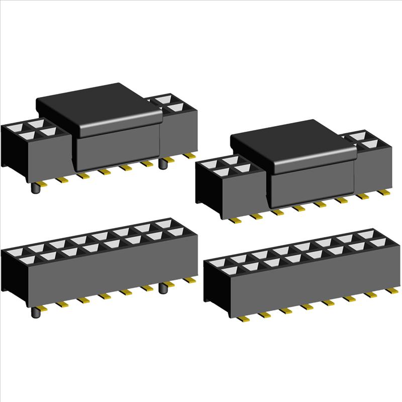 1.27mm PCB Socket Double Rows Straight Dip Type.(H=2.3)